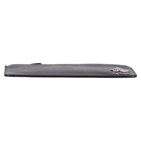 Prada Bellhop Zipped Key Holder Wallet in Black Saffiano Leather